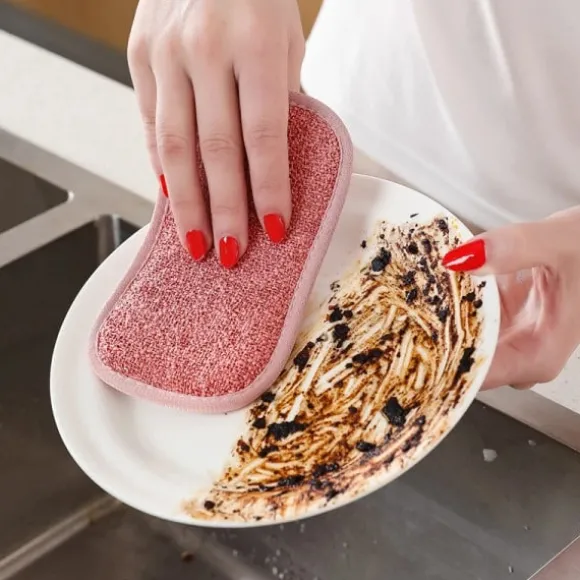 Set med 8 tvättbara disktrasor i mikrofiber, perfekta för non-stick-pannor
