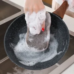 Set med 8 tvättbara disktrasor i mikrofiber, perfekta för non-stick pannor