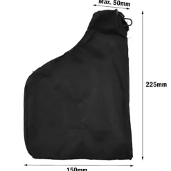 Sågspånspåse, svart dammuppsamlingspåse med dragkedja och trådstativ, för 255 modell geringssåg 3 st [BR] Black