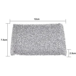 Silverglänsande Diskborste 4-pack Svamp Skursvamp Lurex Svamp Perfekt för belagda grytor, stekpannor, keramikhällar
