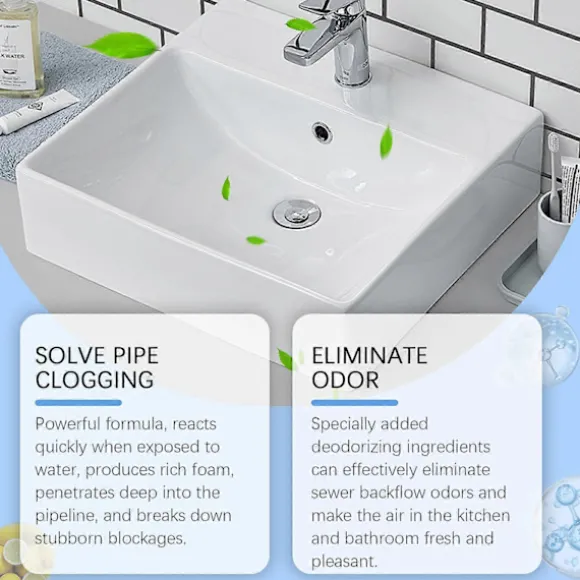 Snabbt Verkande Avloppsrengöringstabletter - 20-pack för kök