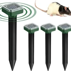 Solcellsdriven mullvadsskrämma 4-pack