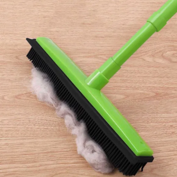 Sopborste i Gummi med Teleskopskaft Grön