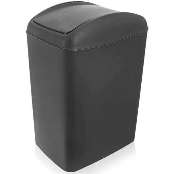 Soptunna 10L mörkgrå med tippbart lock