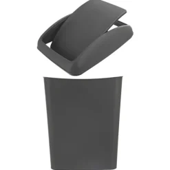 Soptunna 10L mörkgrå med tippbart lock