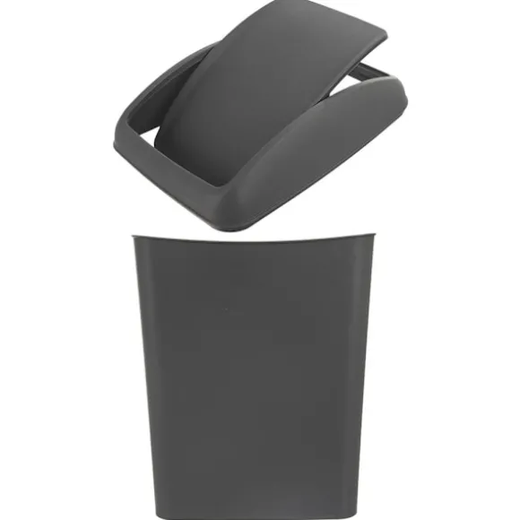 Soptunna 10L mörkgrå med tippbart lock