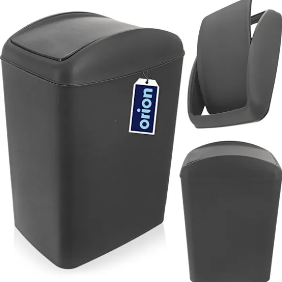 Soptunna 10L mörkgrå med tippbart lock