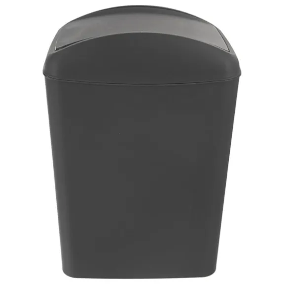 Soptunna 5L, mörkgrå plast, svängbart lock