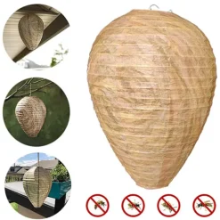 4st Getingfällor giftfritt lockbete av papper, avskräckande för bin - Getingbo Beige