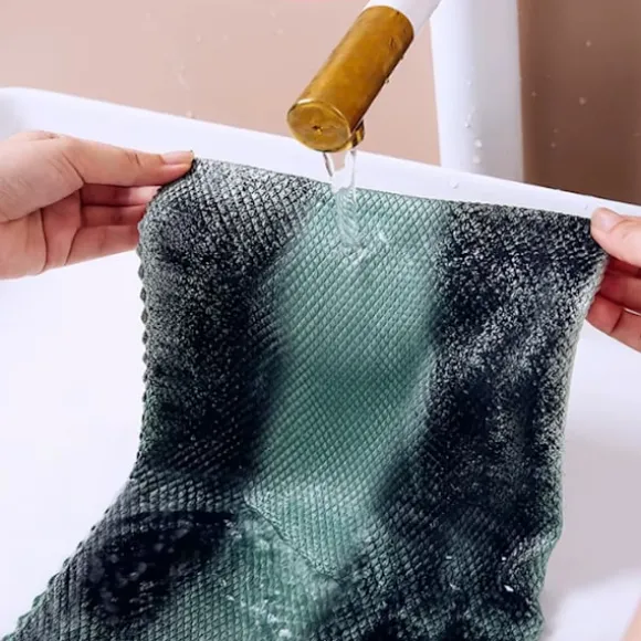 10st mikrofiber glasrengöringsduk trasa luddfri för fönster bil kök spegel inga spår återanvändbar fiskfjäll trasa polering 25*25cm