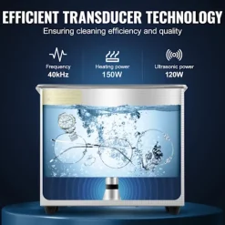 SucceBuy 3L Ultraljudstvätt SUS304 Rostfritt stål, Digital Timer för Värmare, Professionell Ultraljudsrengörare för Smycken
