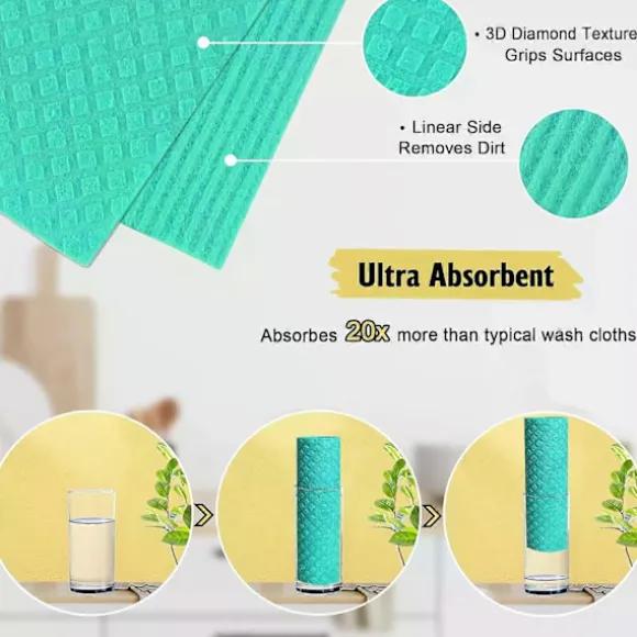 Svenska Disktrasor, 10-pack Återanvändbara Kökstrasor Ultraabsorberande