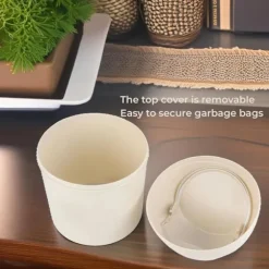 Svänglockshink, Mini-soptunna i plast med svänglock, Mini-papperskorg Badrumshinkar, Skrivbord Kompakt design Kosmetisk hink, Liten skrivbordsavfallssopkorg Cream | Fyndiq