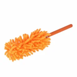Teleskopisk dammvippa 72cm Avtagbar Tvättbar Chenille Dammtorkare Hemstädning Orange