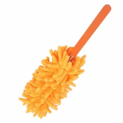 Teleskopisk dammvippa 72cm Avtagbar Tvättbar Chenille Dammtorkare Hemstädning Orange