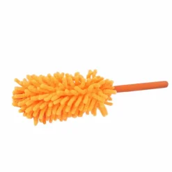 Teleskopisk dammvippa 72cm Avtagbar Tvättbar Chenille Dammtorkare Hemstädning Orange
