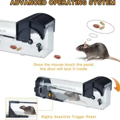 Återanvändbar Råttfälla Musfälla Giftfri Miljövänlig Vit one size