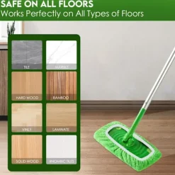 Återanvändbara mikrofibermoppdynor för Swiffer Sweeper Mop - torra sop- och våtmoppdynor för hushållsrengöring - 4-pack