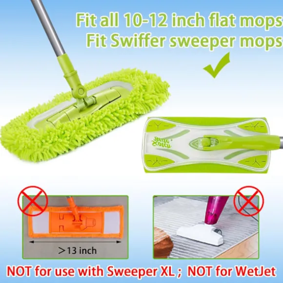 Återanvändbara torra moppdukar av mikrofiber för våtmoppar Kompatibel med Swiffer Sweeper Mop Ersättningsmoppar för rengöring av golv med hård träyta 4 Pack | Fyndiq