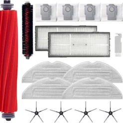 Tillbehörssats för Roborock S7 Pro Ultra/Roborock S7 MaxV Ultra: 1 rullborste, 1 självrengörande borste, 2 HEPA-filter, 4 sidoborstar, 4 rengöringsdukar | Fyndiq