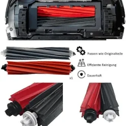Tillbehörsset för Roborock S8 Pro Ultra Dammsugare, 1 Dubbelborstsystem Modell Huvudborstar