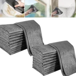 Tjock Magic Rengöringsduk, Mikrofiber Glasrengöringsduk Trasor, Återanvändbara Rengöringsdukar 10Pcs 20 x 30 cm