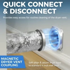 Tool Easy Magnetisk Torktumlare Avgasböj 180 Graders Böj Ventilationsanslutning