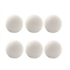 Torkbollar av ull 3 cm 6-pack Vit S