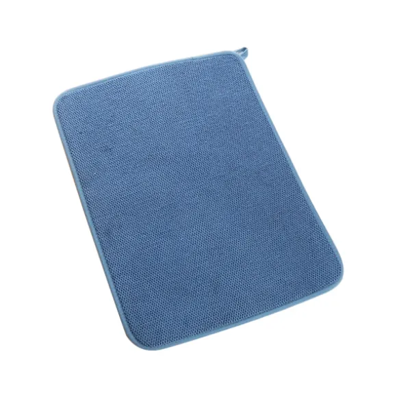 Torkmatta Återanvändbar Värmebeständig Halkskydd Absorberande Bordstablett Avloppstorkningsplatta Köksverktyg för Matsal-30*40cm Blå unikt värde