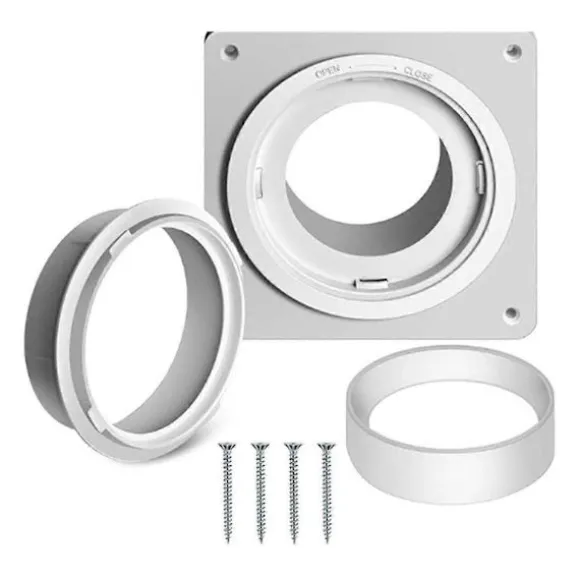 Torktumlare Ventilationsväggplatta med Slang (4 Tum 8 Fot), Twist Lock Torktumlare Ventilationsanslutningskit, 4 Tum Torktumlare Kanalanslutningsfläns | Fyndiq