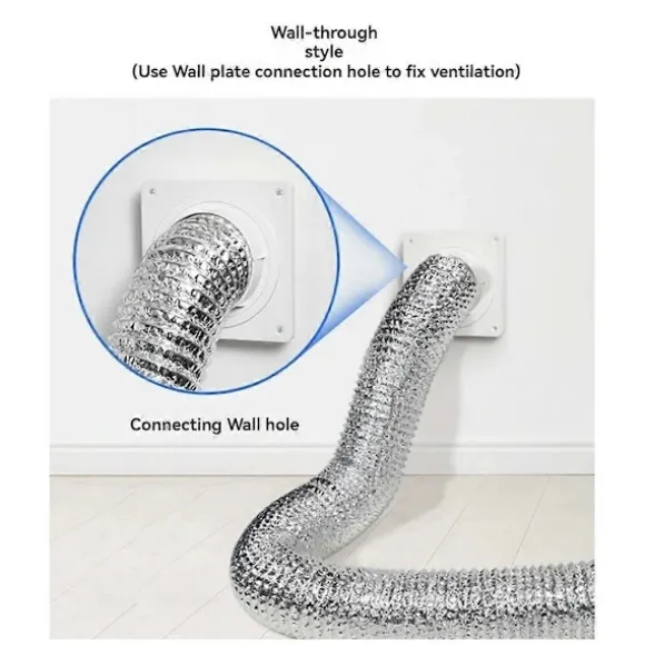 Torktumlare Ventilationsväggplatta med Slang (4 Tum 8 Fot), Twist Lock Torktumlare Ventilationsanslutningskit, 4 Tum Torktumlare Kanalanslutningsfläns | Fyndiq