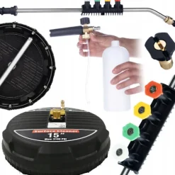 T-Racer 15 Tvaetborste Set – Roterande Arm | 5 Munstycken | Skumpistol 1000Ml | Kompatibel med Lavor, Parkside