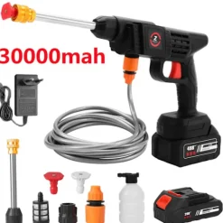 Trådlös högtryckstvätt, 20000mAh batteri, 3000W motor,30 000 mAh Batteri