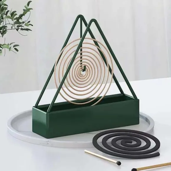 Triangulär Myggspolehållare, Insektsmedel & Brandsäker Green