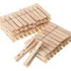 Träklädnypor, stora, naturträ, 100-pack, 5,8 cm, rostfria, för klassrum och pyssel