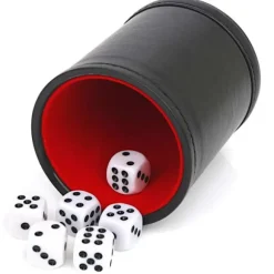 Tärningsbehållare Tärningsspel Del Tärningsskakare Behållare PU Läder Barverktyg