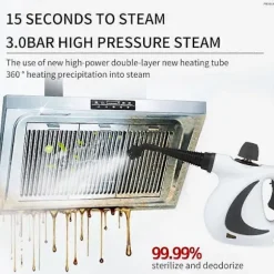 Tryckångare Kompatibel med Handhållen Ångrengörare Kompatibel med Soffa Kläder Bil GrayWhite Black