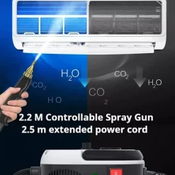 Tryckångrengörare 2500W Hög Temperatur, 1200ml Stor Tank (Vit)