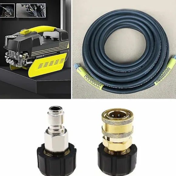 Trycktvättslangadapter Hon till 3/8 Han Snabbkoppling och 3/8 Hon Snabbkoppling till M22 14mm Hon