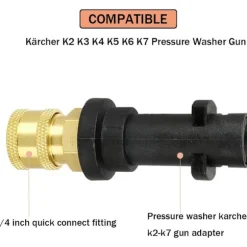 Trycktvättspistol-adapter med 1/4" honkoppling