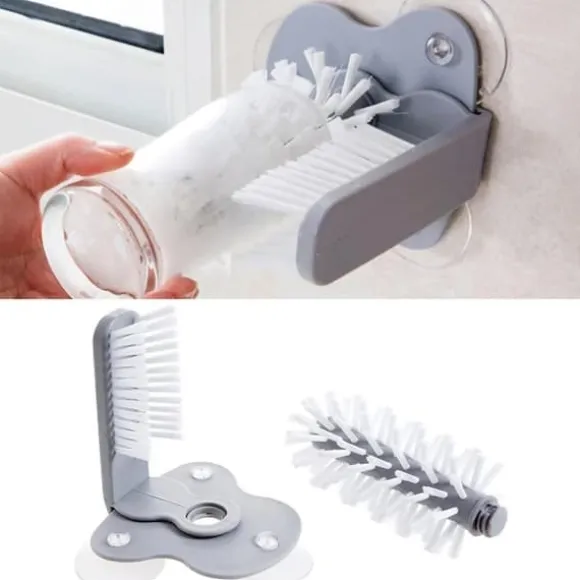 TS-Diskborste med sugproppar 2-pack - För glas