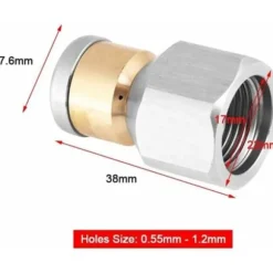 TS-Roterande rengöringsmunstycke 3/8'' BSP Avloppstryck Rengöringsslang Munstycke i rostfritt stål