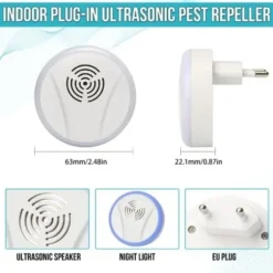 TS-Ultraljud Myggavvisare 4-pack, elektronisk ultraljuds skadedjursbekämpare och anti-gnagare för gnagare möss myggor kackerlackor spindlar flugor N | Fyndiq