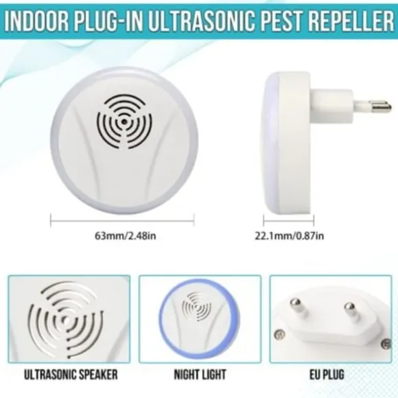 TS-Ultraljud Myggavvisare 4-pack, elektronisk ultraljuds skadedjursbekämpare och anti-gnagare för gnagare möss myggor kackerlackor spindlar flugor N | Fyndiq