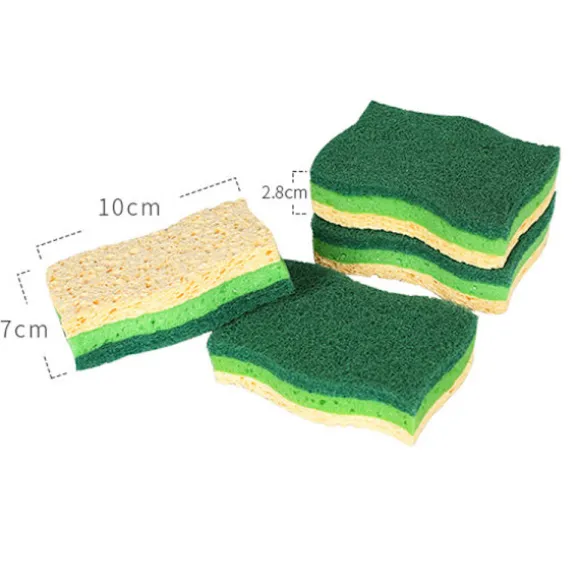 Tunga Cellulosaskrubbsvampar - 16-pack, Dubbelsidig Skrubb
