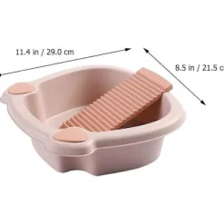 Tvättbräda Bassäng: Tvättbalja Tvättbassäng Hink för Hem Sovsal Handtvätt Kläder och Små Ömtåliga Artiklar Rosa Pink