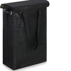 Tvättkorg med lock och handtag black