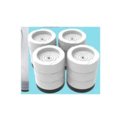 Tvättmaskins Anti-Vibrationsdynor - 4-pack Ljudreducerande Tvättmaskinsbas - Vit Höjd 8cm