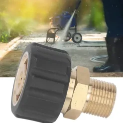tvättmaskinsadapter adapter adapter pistolslanganslutning, 5 000 PSI reservdelar, hane G3/8 till hona M22, 15 mm, högtryckstvätt tillbehör