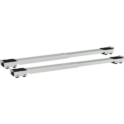 Tvättmaskinsockel 2 pcs Silver 72 x 5 x 4,5 cm Rostfritt stål